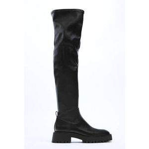 Nwt $90  ZARA Flat Thigh-High Boots      Size:  8 / 39